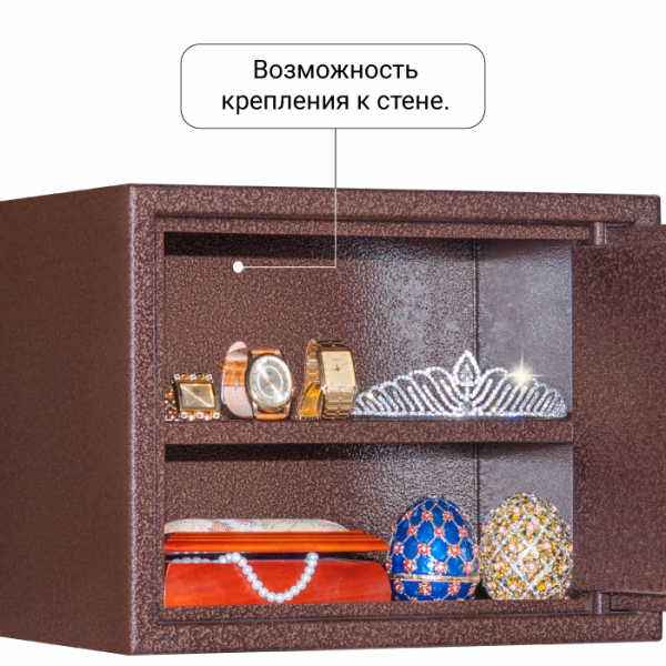 Сейф мебельный и пистолетный AGATE AS 3038K Медный